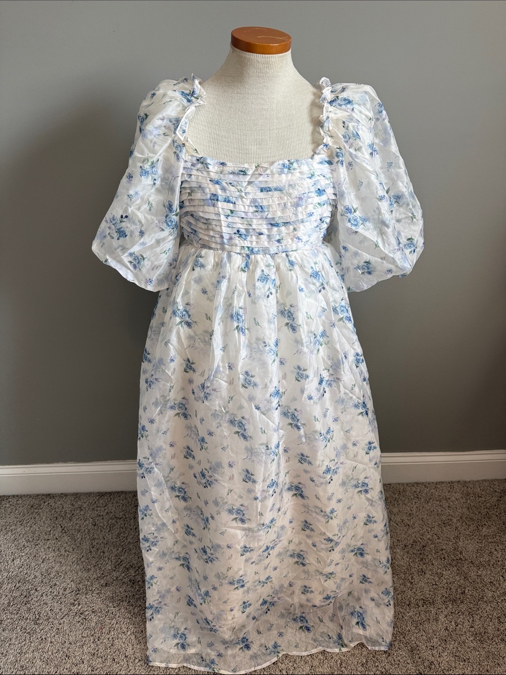 NWT!! Worth Collective - Melody Maxi Dress - Cerulean Blue Floral - Large - Picture 2 of 12
